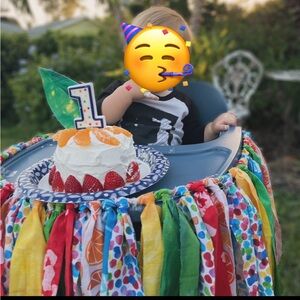 High chair birthday skirt